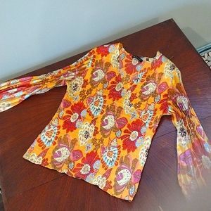 NWOT  Bohemian art deco style fall blouse